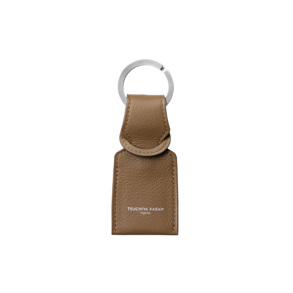 material.calm-grain-leather-shinome Shinome AirTag Key Ring in Acorn Made in Japan