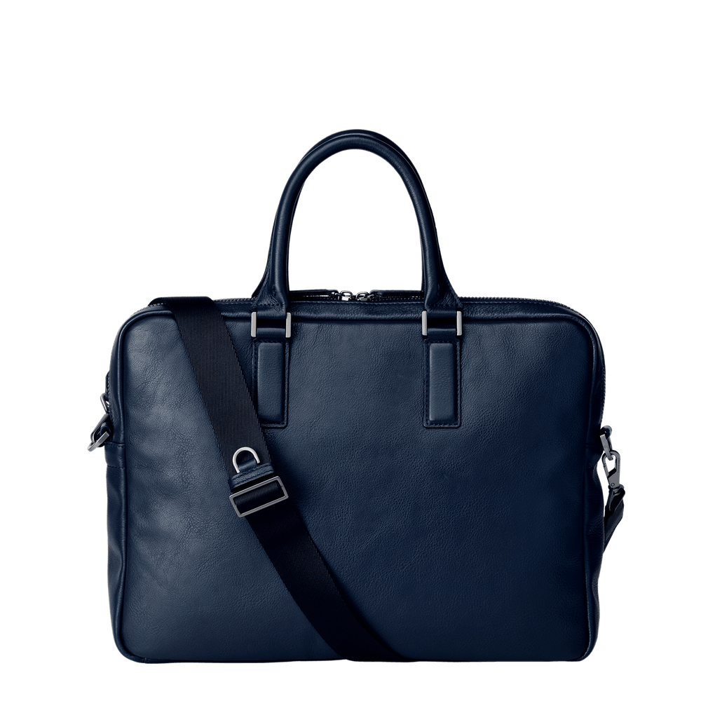 Steerhide Ame Waterproof Smart Briefcase in Dark Navy Made in Japan