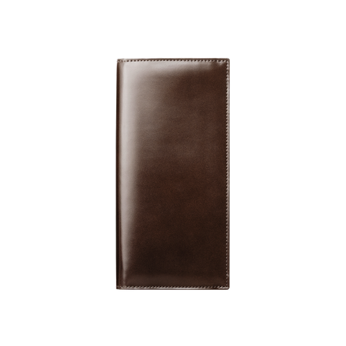 Cordovan Vertical Long Wallet With Coin Pocket