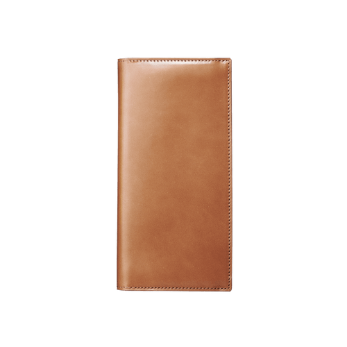 Cordovan Vertical Long Wallet With Coin Pocket