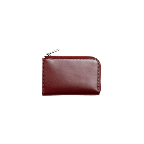 Cordovan Gusseted L Zip Wallet