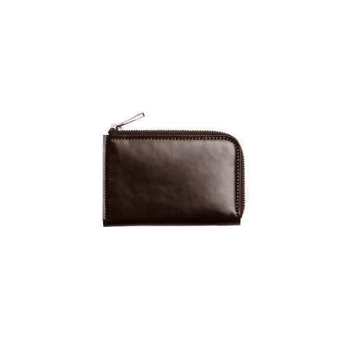 Cordovan Gusseted L Zip Wallet