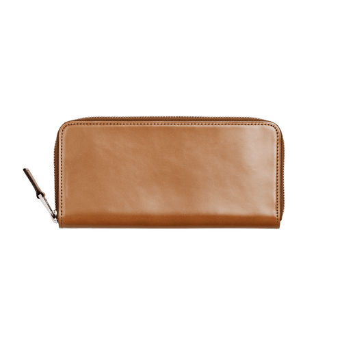 Cordovan Compact Zip Long Wallet